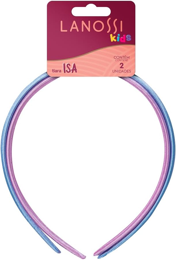 Lanossi – Kit com Duas Tiaras Isa para Cabelo, Linha Kids