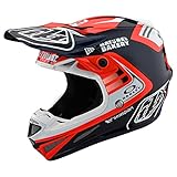 Troy Lee Designs 2021 SE4 Carbon Helmet with MIPS - Flash Team Edition (Large) (Blue/RED)