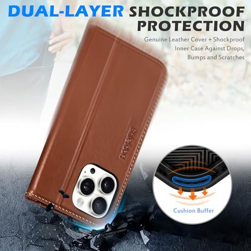 SHIELDON Real Leather Wallet Case