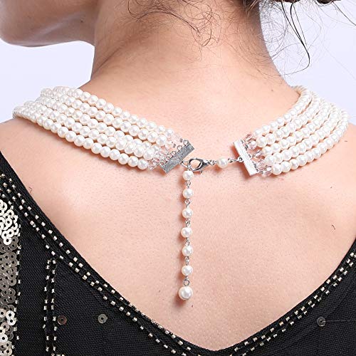 Zivyes Audrey Hepburn Holly Golightly Breakfast at Tiffanys Costume Accessory Necklace Gloves Holder