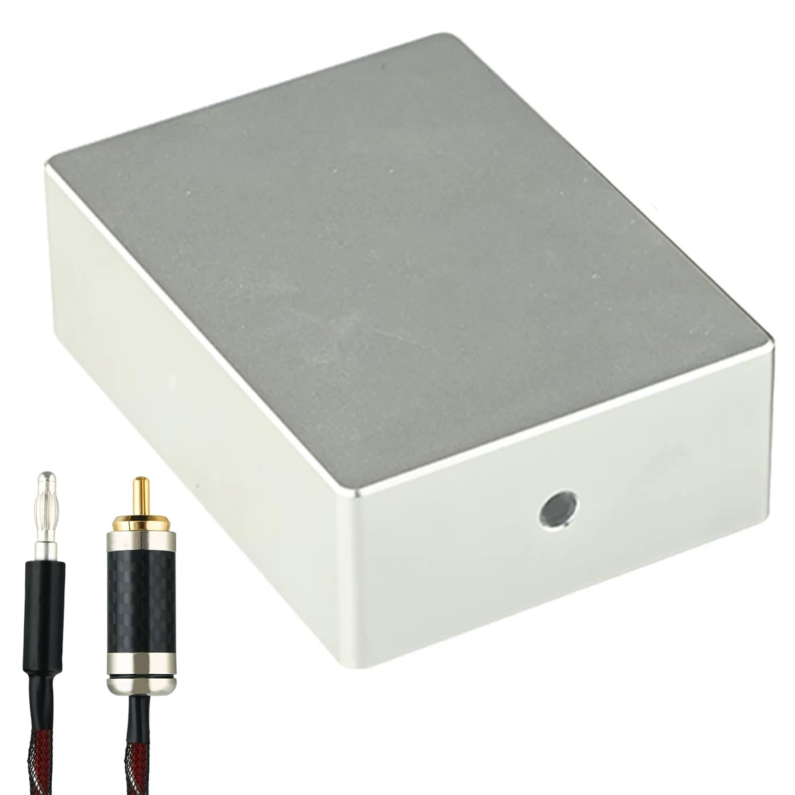 Vituord Audiophile Ground Box, Hifi Sound Quality Enhancement Device, With Grounding Wire - Rca Plug, Eliminate Static Electricity & Emi/rf Interference, For Dac, Amplifier silver