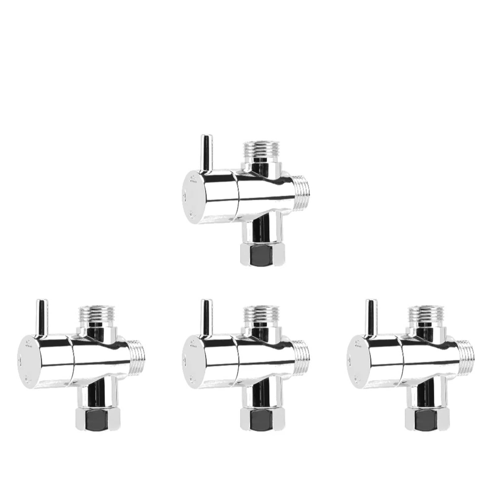 Lqrctry 4Pcs Abs 3-Way Shower Diverter