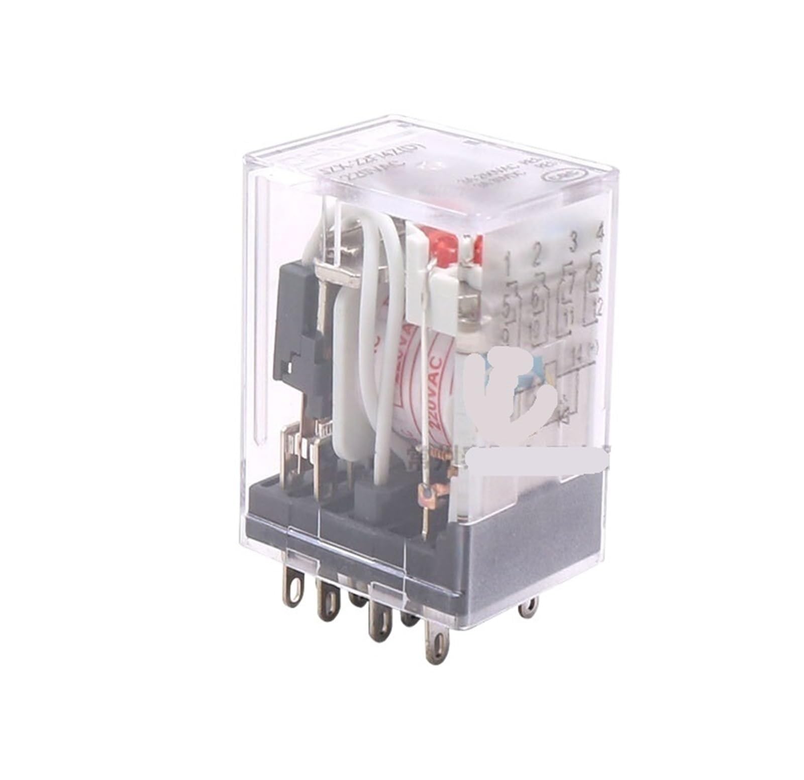Relé electromagnético MY4NJ 14 pies con indicador LED integrado 12V 4