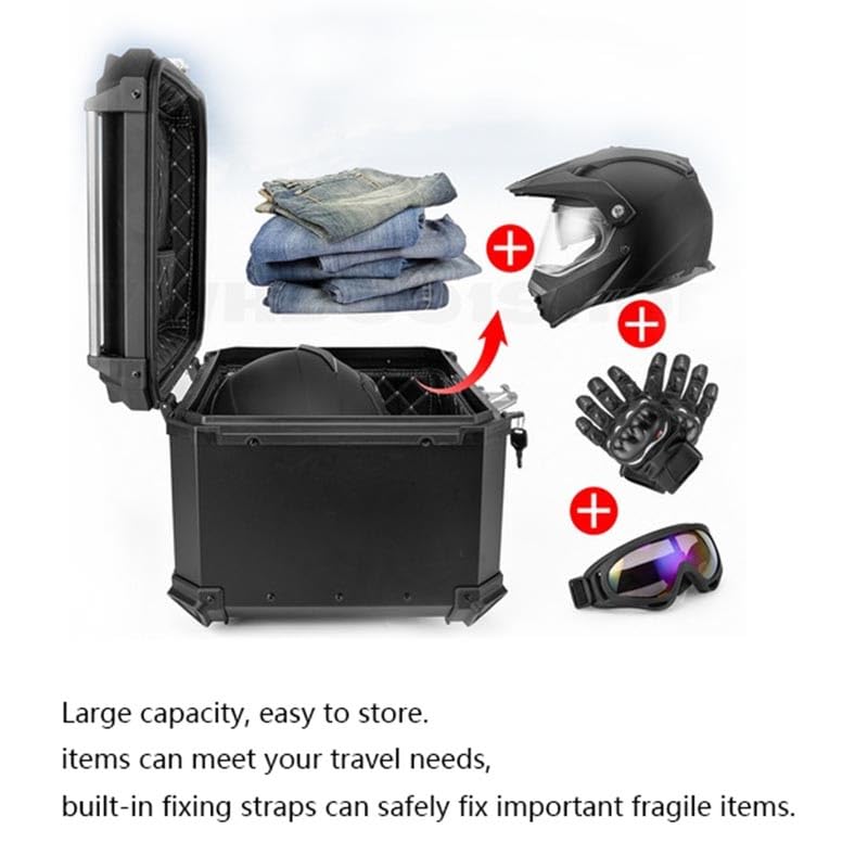 Top case de moto en aluminium étanche pour protéger vos affaires - 6