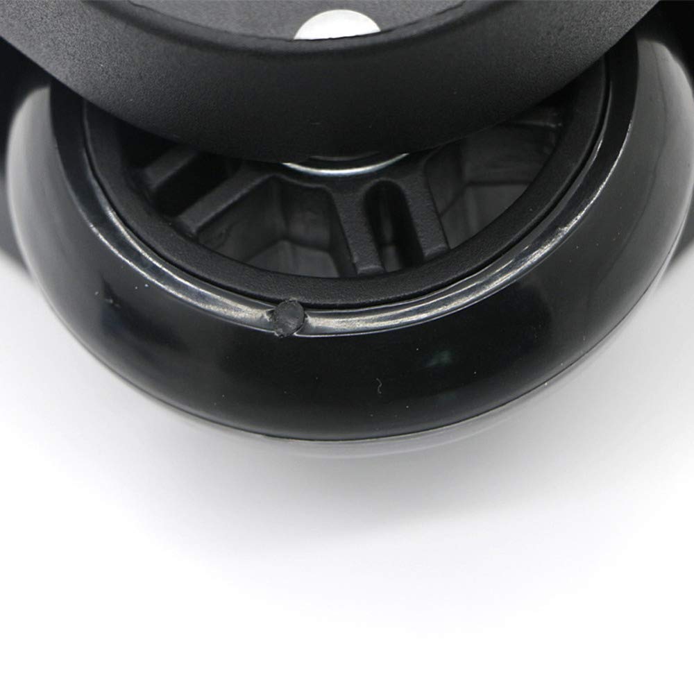 Genérico Ruedas de Repuesto para Maletas Un Solo par de Equipaje Maleta Viaje Reparación Ruedas Black Trolley Travel Equipaje Caster direccionales