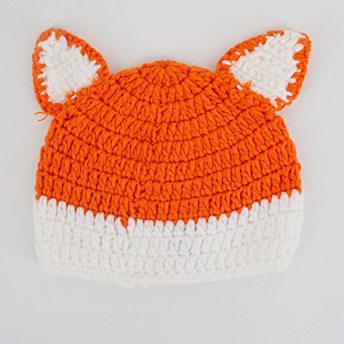 Baby Winter Warm Hats Cute Fox Animal Crochet Coif Hood Beanies Cap4