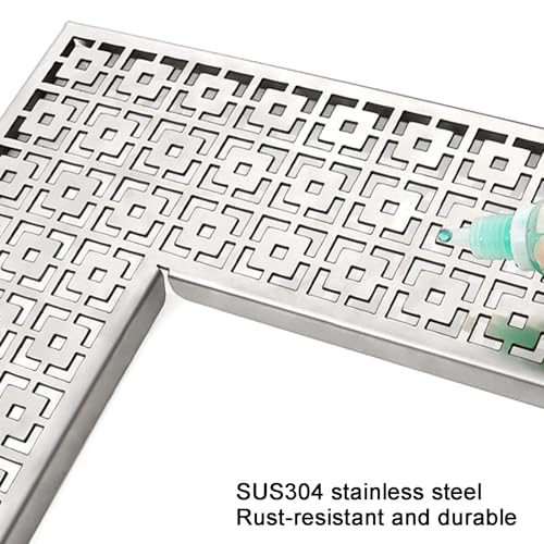 Caniveau de douche extérieur robuste pour évacuation des eaux de sol