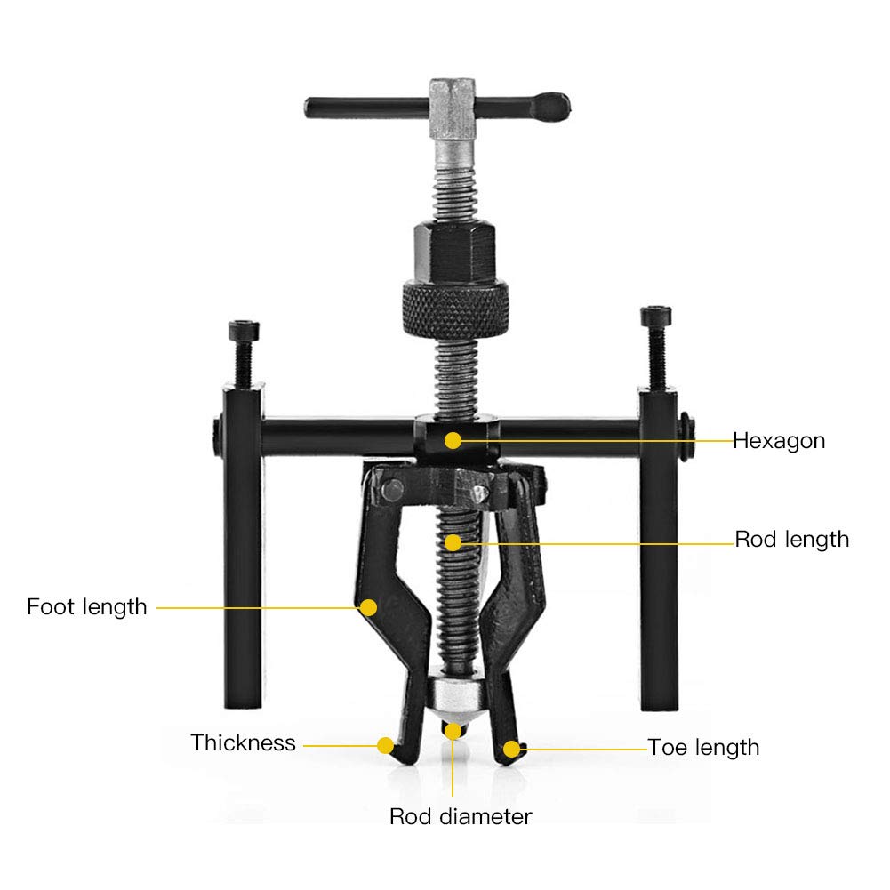 3 Jaw Bearing Puller Gear Extractor, 3Jaw Gear Puller Tool Kit Automotive Bearings Extractor