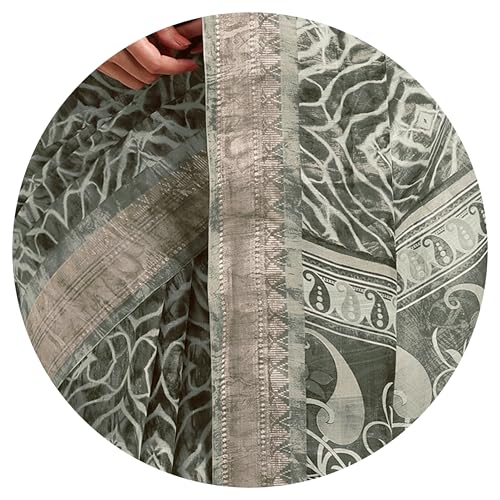 Image of MIRCHI FASHION Women Saree Cotton Blend Kalamkari Printed | Comfortable Office and Regular Daily Use Sari with Unstitched Blouse Piece