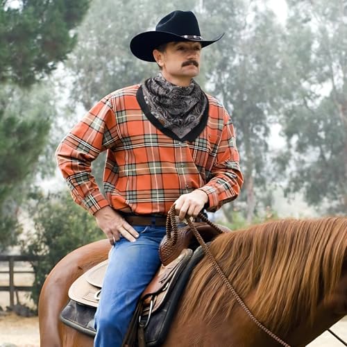 Image of 27.5 Inches Square Silk Feeling Neck Scarf for Men Necktie Silk Bandanas Pocket Square Cowboy Scarves