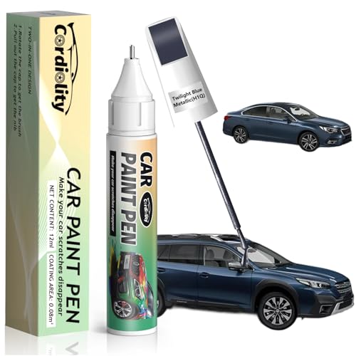 Image of H1Q Twilight Blue Metallic Touch Up Paint for Subaru, Color Accurate Car Paint Scratch Repair Pen, Quick & Easy Fix Automotive Chips and Nicks