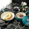QuliMetal Nonstick Enameled Cast Iron Cookware Set, 7-Piece Pots and Pans Set with Lids, Skillet, Saucepan and Dutch Ovens, Oven Safe to 500°F, for All Stovetops #5