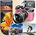 NBD 48MP Digital Cameras for Photography - 16X Zoom Travel Camera with 180° Flip Screen, 4K Vlogging Cameras Fotograficas for YouTube, Auto Focus, Macro Lens, 2 Batteries & 32GB SD Card（Pink）