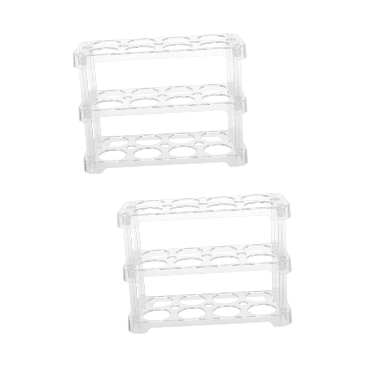 Hemobllo 2stücke Eieraufbewahrungsbox Aus Kunststoff Stapelbarer Eierhalter Für Kühlschrank Praktischer Eierspender Mit Sicherem Platz Für Frische Eier Transparentes Design Platzsparend
