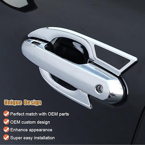 Miniatura 10 de LEXLEY 8 piezas de cubierta de manija de puerta estilo fibra de carbono, accesorios exteriores compatibles con Toyota 2020 2021 2022 2023 Highlander