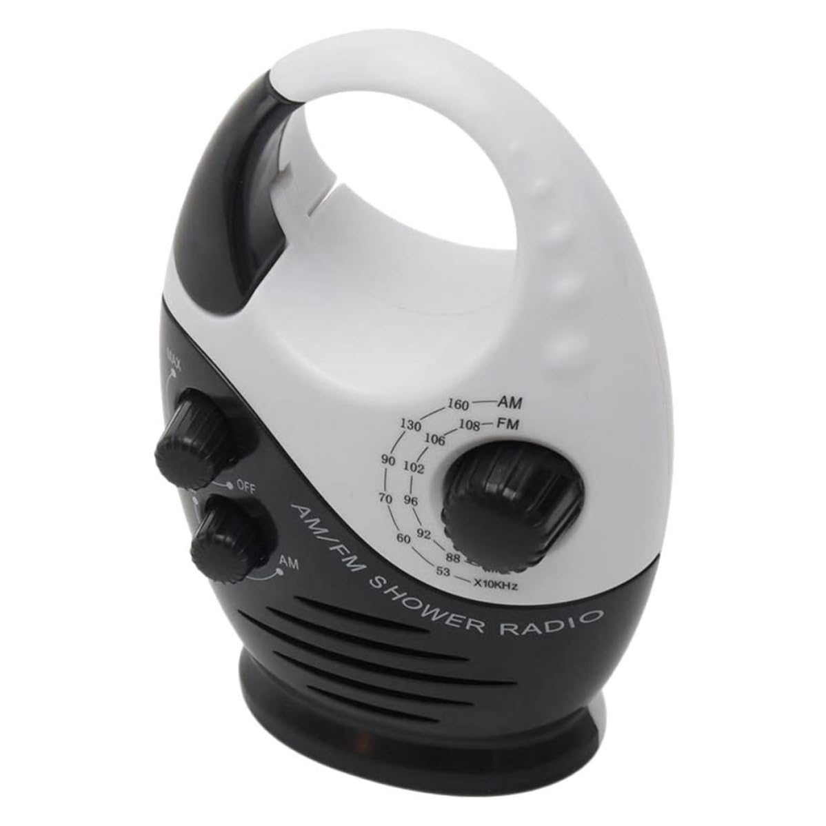 jojofuny Radio Portátil Retro Am/FM con Asa Gancho, Batería Recargable y Plástico Resistente para Uso al Aire Libre y Ducha