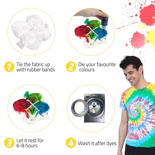 Winsons TIE DYE 1220 Dye Kit, Tie Dye Set For Kids, 18 Vibrant Colors Pre-Filled Tye Dye Bottles thumb #3