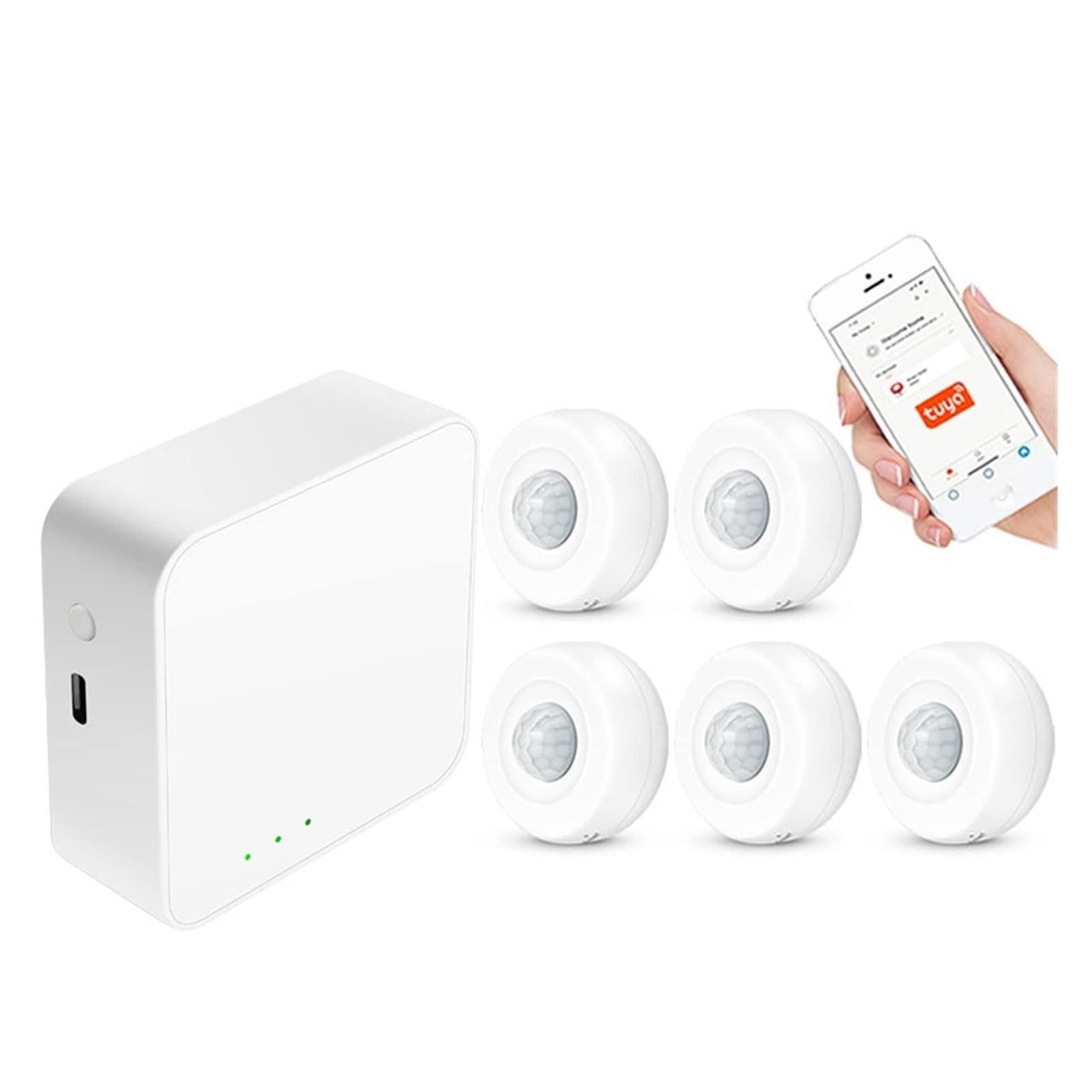 TUYA WiFi ZigBee Bluetooth Smart Accueil Système d'alarme Système d'alarme Ouverte Hub Smart Life Smart Life App Travail à Distance(G)