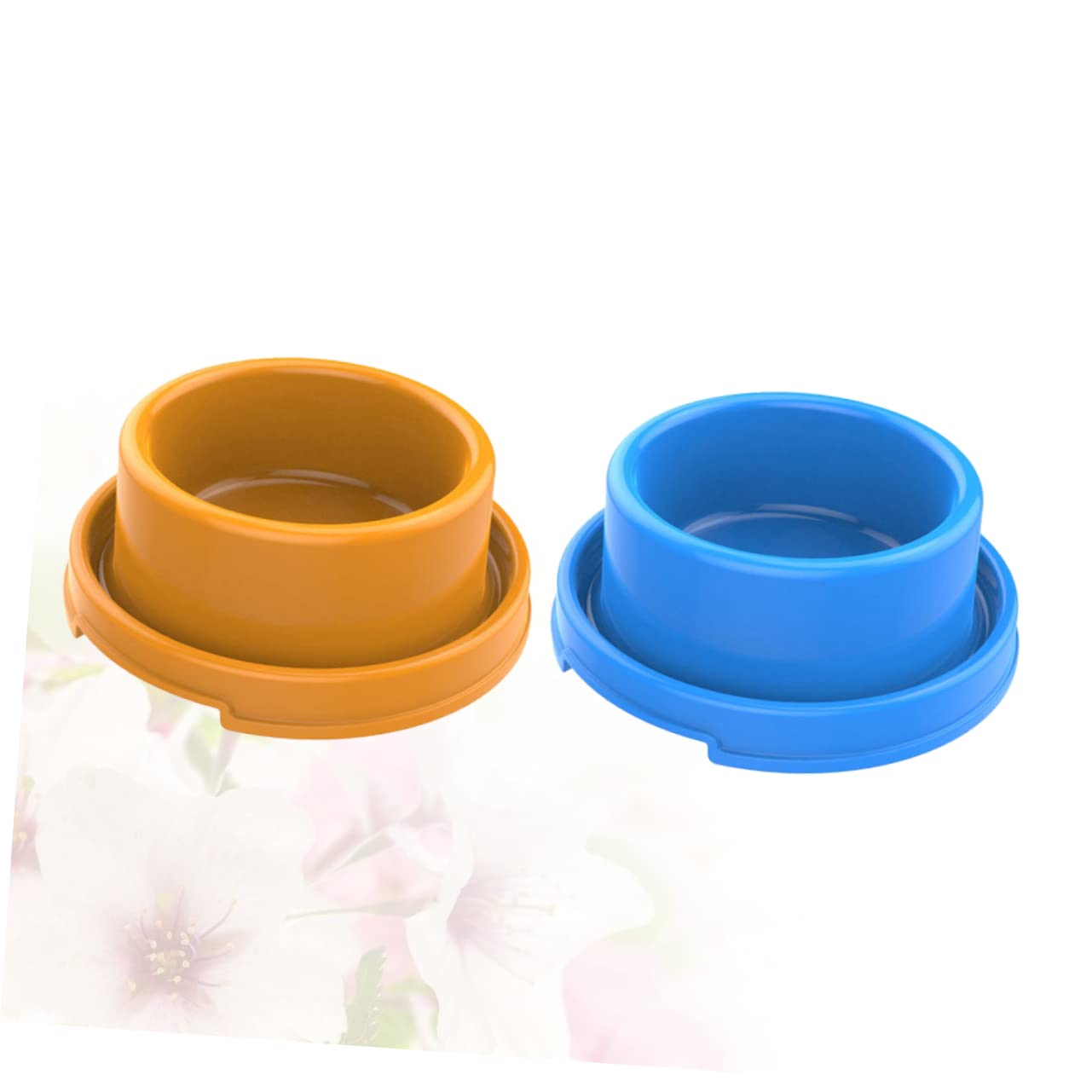 Comedero para Mascotas de 2 Piezas, Tazón Redondo de PP Seguro y Conveniente para Perros y Cachorros, Diseño Simple para Uso en Interiores Color Aleatorio