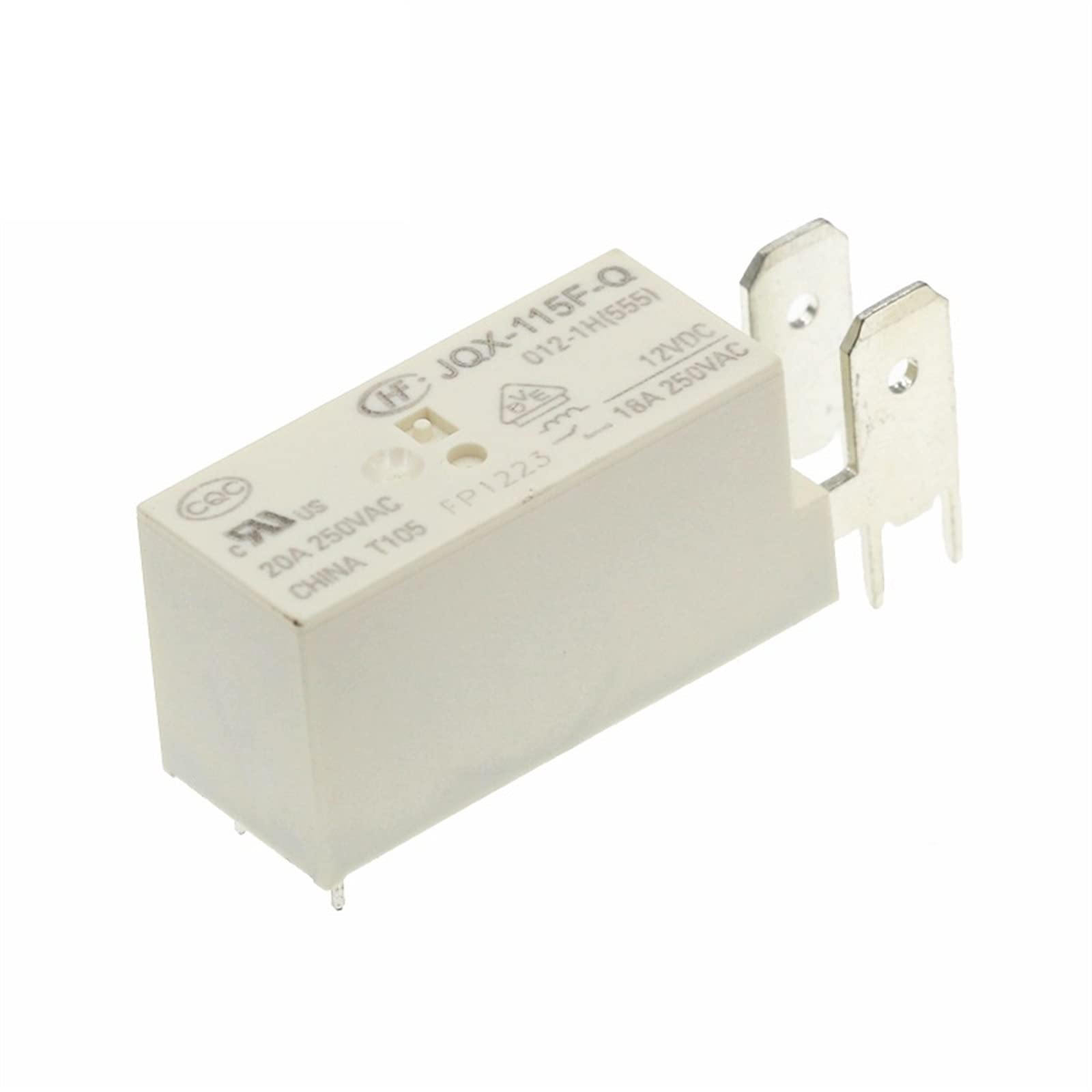 QAZXSEMUI 100PCS The Original HF JQX-115F-Q 12VDC A Set of Normally Open 4Pins Relay 20VAC JQX-115F-Q-12VDC