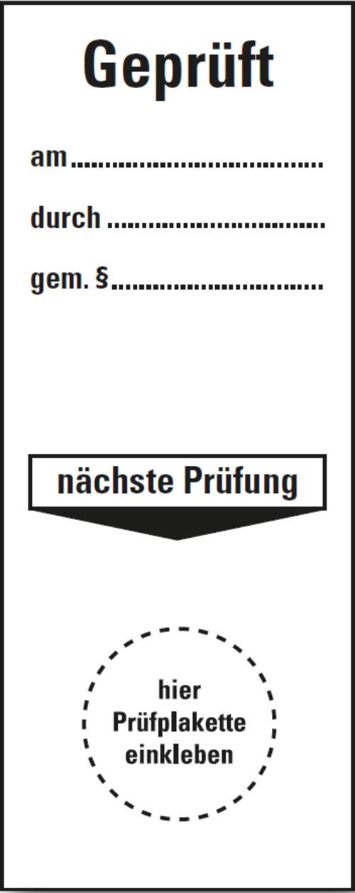 Moedel Prüfplaketten Prüfung Bestanden, Folie, 30 Mm, 10er Bogen Langlebig Sichtbar