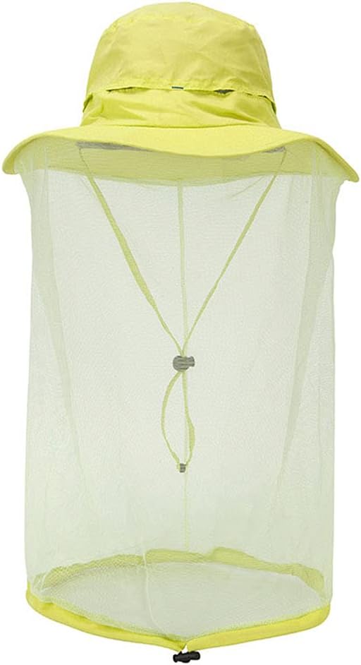 Sombrero de Sol Sombrero para Pesca Mosquitera Gorra de Prevencion Malla Gorra de Pesca Apicultor Anti-Mosquito Insectos Sombrero con Cabezal de Malla de Red Protección Facial para Camping, Pesca