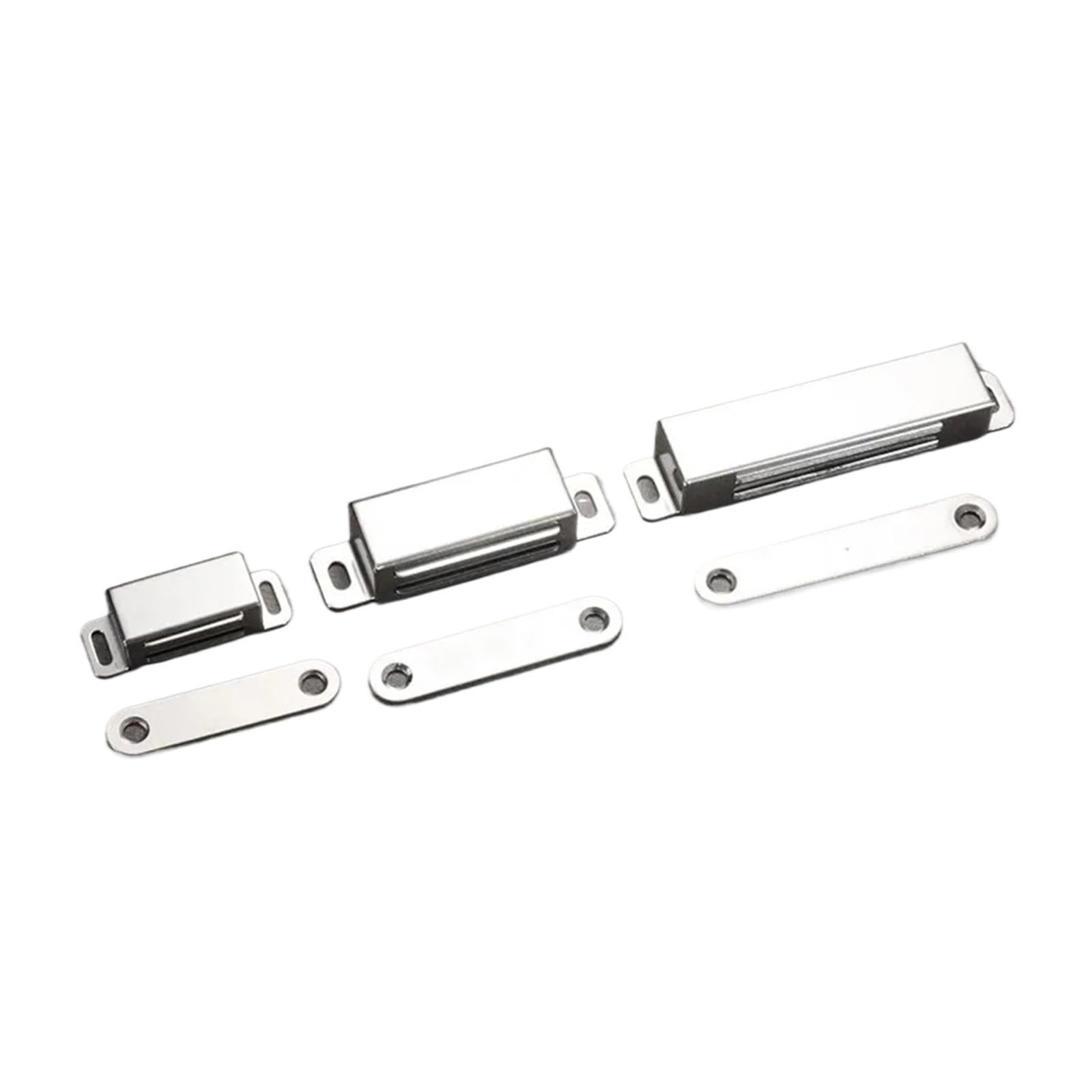 Ppqiru Silver-Large 8Pcs Door Catch Strong Heavy Duty Cupboard For Cupboards