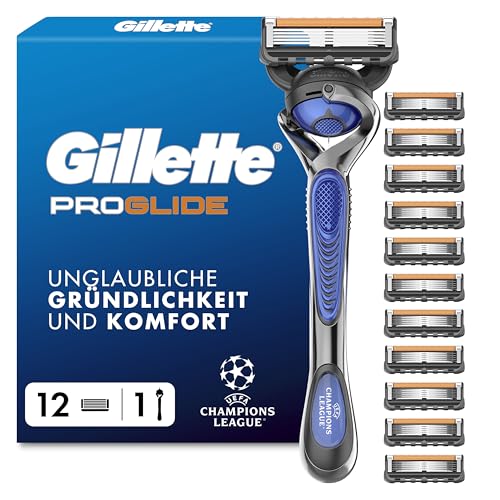 Gillette Fusion 5 Proglide Rasierer Herren, Metall, Blau/Schwarz – Ansicht 1