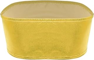 LHAODDUO Sujetador Tipo Tubo for Mujer, Color Brillante, sin Tirantes, Recortado, for Fiestas y Clubes(Yellow,XL)