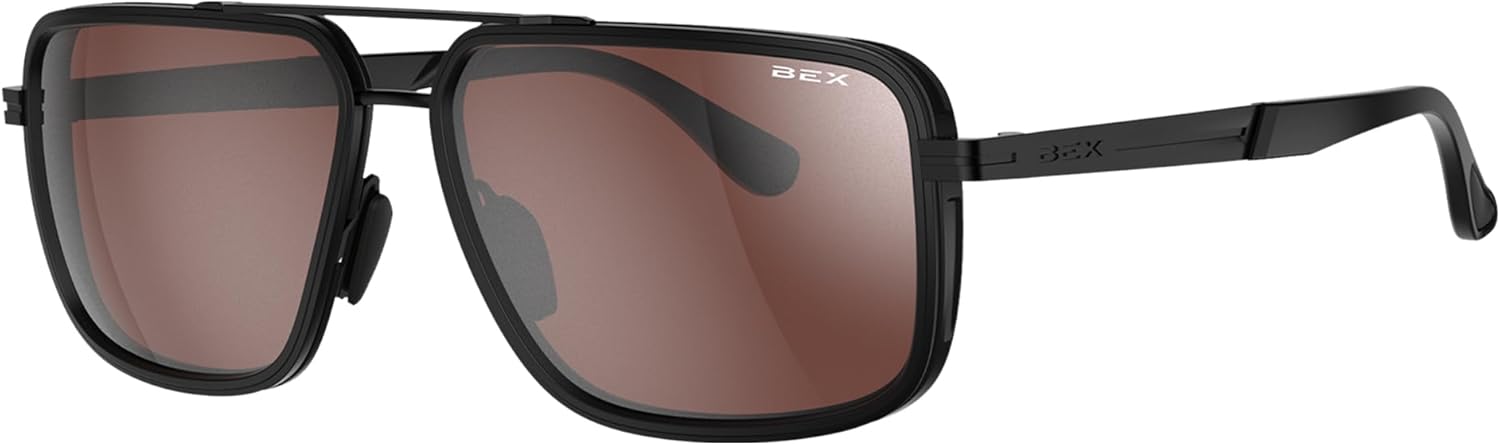BEX DUSK Sunglasses - Unisex Rectangular Polarized Sunglasses - Titanium Frame - Outdoor Enthusiasts