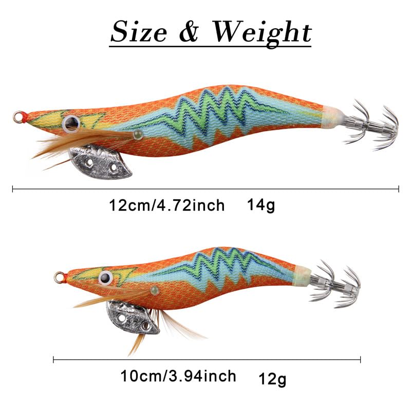 20 Pz/lotto Richiamo di Calamari Maschere di Gamberi Richiamo di Legno Esche Luminose di Polpo Occhi 3D Seppie Esca Artificiale di pesca