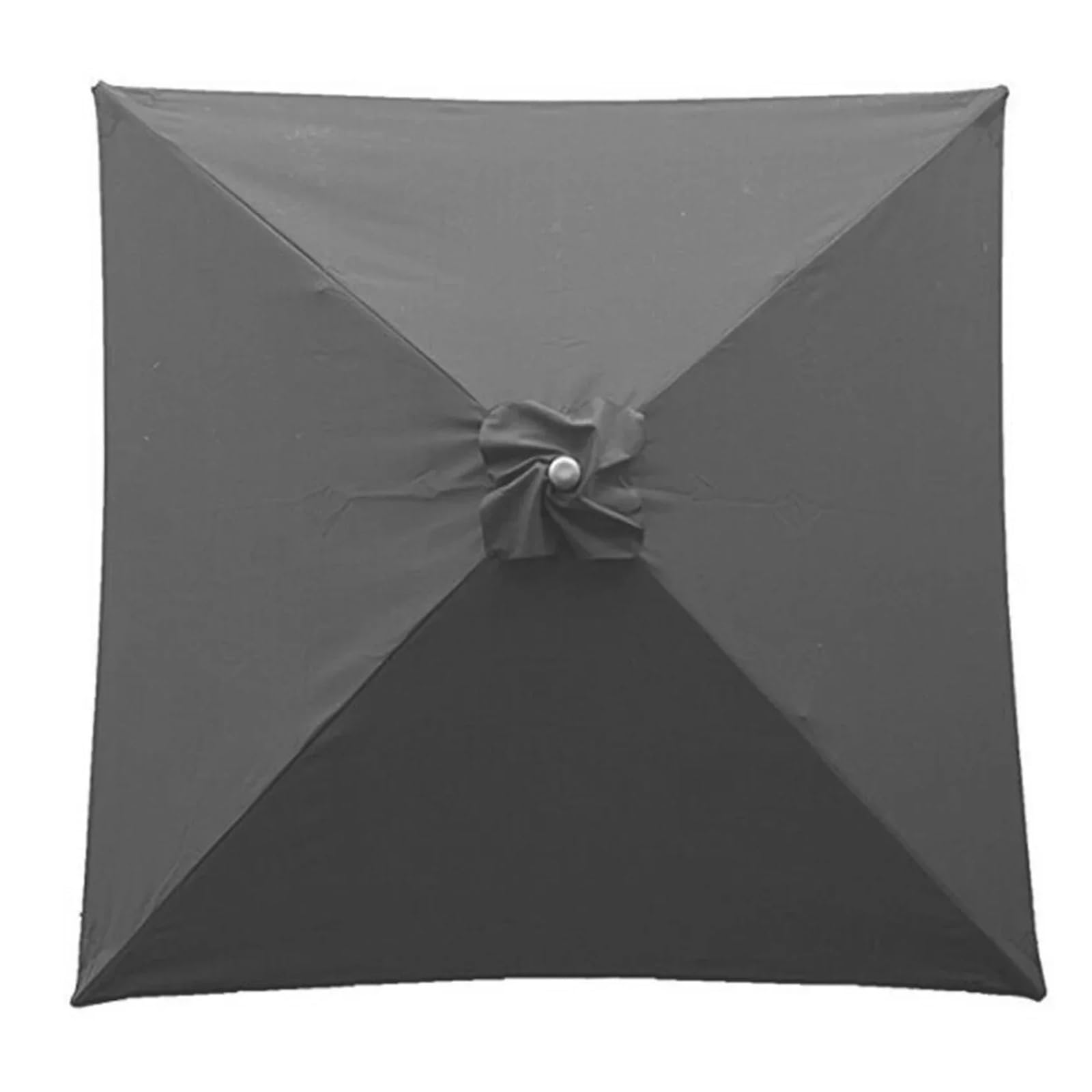 Parasol zewnętrzny pokrywa zamienna wodoodporny 2x2m baldachim przeciwsłoneczny na patio ogrodowy parasol bananowy bez ramki/słupa(Grey)