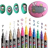☁ WEIT VERBREITET - eeQiu Permanent Marker Paint Pen Schnelltrocknend für Stein Schwarzes Papier Glas Kunststoff Keramik Metall Holz DIY Fotoalbum Gästebuch .