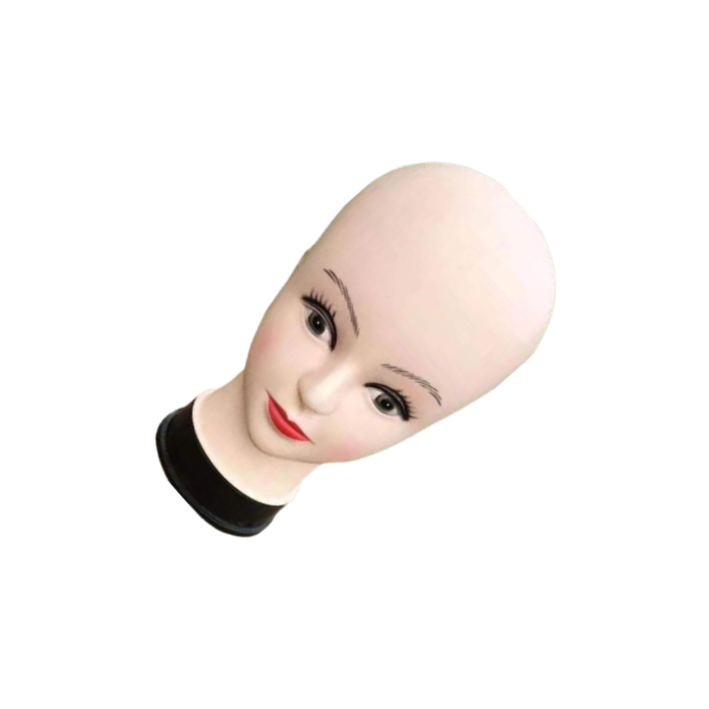 AUYXSSZ Heavy Duty Makeup Head Model Performer For Wigs Hats Glasses And Scarves Display Mannequin Head With Ears Headwear Display Props Malls Female Bald