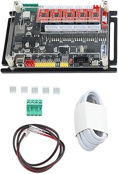 4-Axis Stepper Motor Driver, 32-Bit ARM Controller for GRBL CNC Router Engraver, High 40000mm/min, Optical Isolation, Industrial Automation
