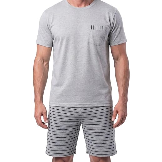 Pijama Curto MasculinoTrifil Verão Respirável Toque Gelado