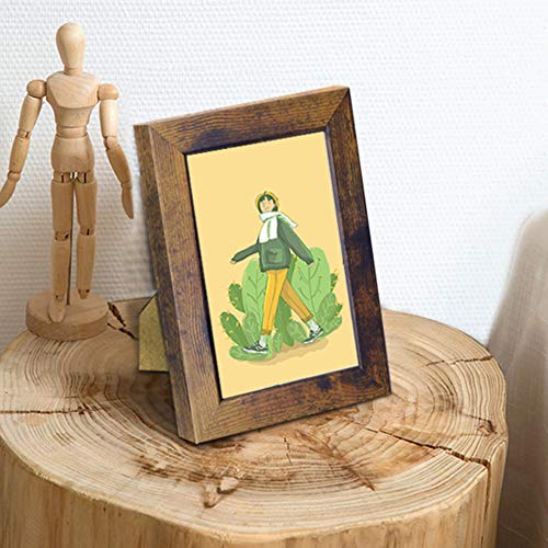 PETAFLOP 5x7 Frame Rustic Picture Frames Fits 5 by 7 Inch Photo Wall Tabletop Display, 7 Pack