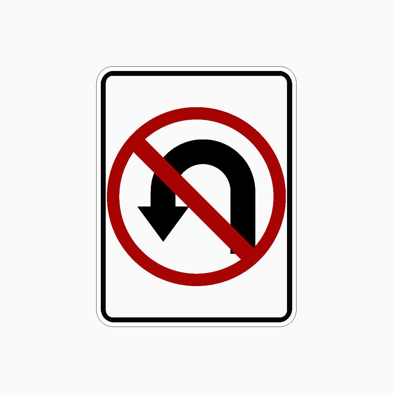 No U-Turn Sign Traffic Metal Tin Sign 8 x 12 inch for Industrial & Commercial Series