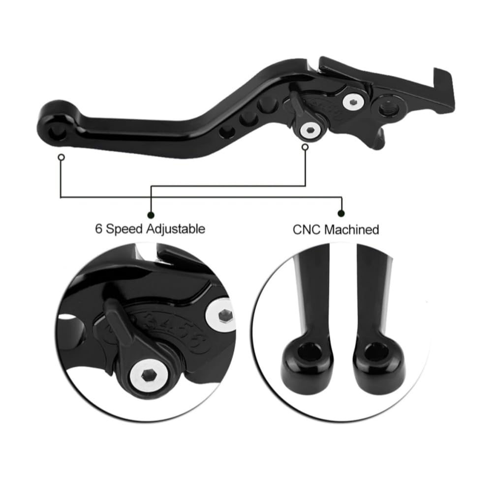 Moto Leve freno per MT-07 MT07 MT 07 2014-2024 2020 FZ-07 Moto di alluminio di CNC regolabile brevi leve frizione Nero
