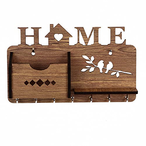 Sehaz Artworks Key Holder for Home Decor Stylish | Mobile Holder for Wall | Wood...
