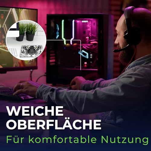 Silent Monsters Mauspad XXL 900 x 400 mm großes Mousepad Weltkarte antik - Vernähter Rand, rutschfest & leise, Gaming Büro Office Homeoffice Tastatur - 90 x 40 cm groß Mouse Pad Mat alle Maus Arten