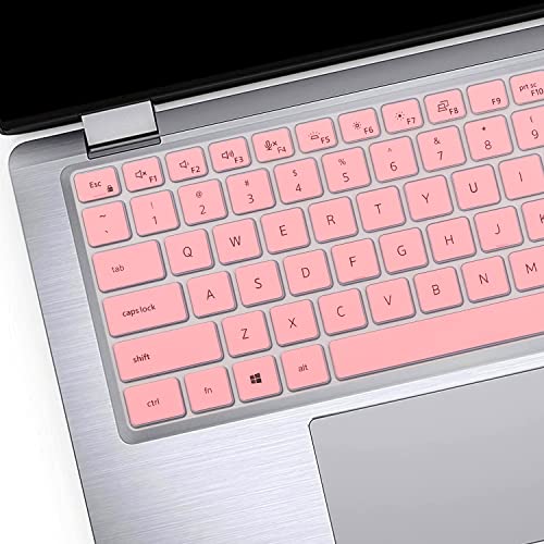 Image of Keyboard Cover Skin for Dell Latitude 3440 3450 5450 5440 5430 5431 5420 14 inch, Latitude 14 inch 7450 7440 7430 7420 7410 9420 9430, Latitude 16 inch 7650 7640, Latitude 9520 9510 7520 15.6 inch 2024-2022-Pink
