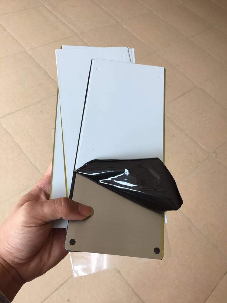 Lysee 3D Printer Parts & Accessories 4 Sheets 100x215x0.3mm Blank Steel Plate Making Cliche for Pad Printing 5sizes Available