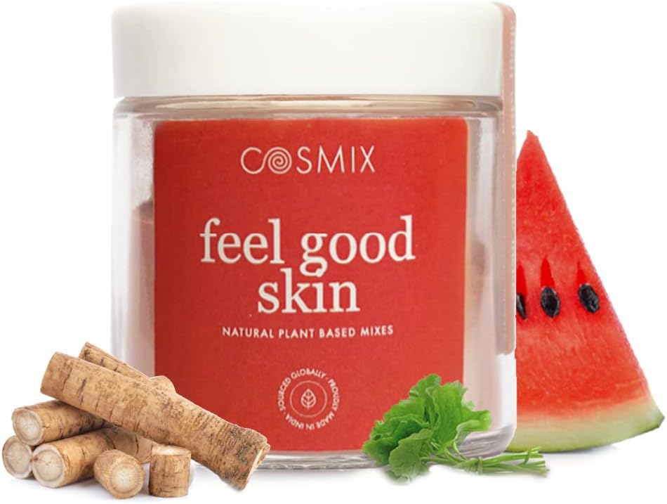 Cosmix Feel Good Skin For Nourished And Healthy Skin Supports Collagen Powder Production Superfood Blend With Bamboo Shoot & Centella 60 grams 40 Servings & 40 days Pack