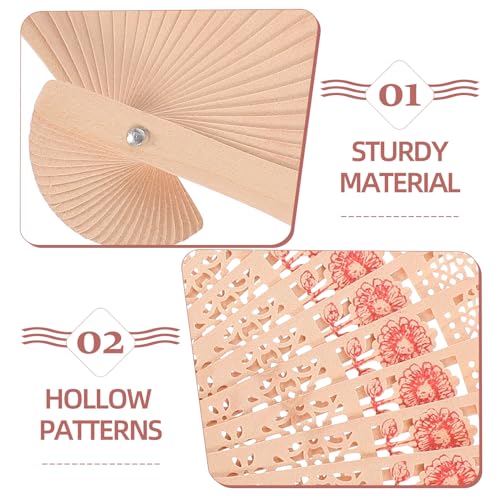 Éventails pliables de mariage COHEALI lot de 50 au design rétro avec ouverture manuelle fluide - 3