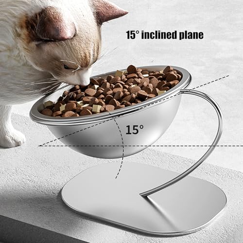 Gamelle inclinée 15° en acier inoxydable pour chat et chien - 7