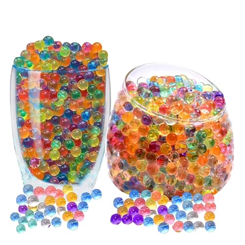 40 000 pcs Water Gel Beads Non Toxic Water Kit for Vases Water Beads Beads Growing Balls Rainbow Mix Pack Vase Filler Plant Wedding and Home Decoration