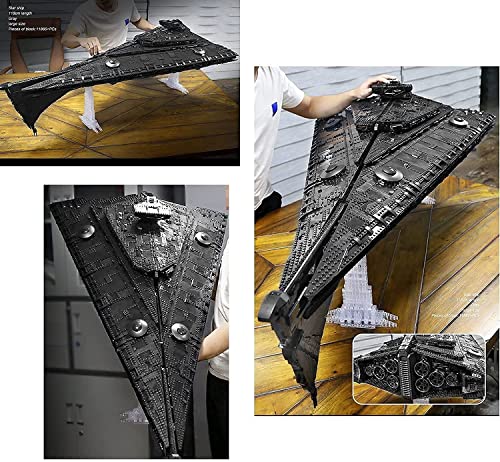 YPZ Technik Sternenzerstörer Modell Mit Display-Ständer, Interstellar Star Destroyer,10368 Teile Klemmbausteine Modelle… – Bild 4