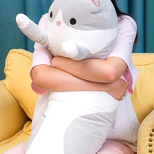 Miniatura 3 de Runing Pet Almohada larga de felpa suave para gatos, muñeca de gato, almohada suave de peluche para gatos pequeños, juguete para niños y novia,