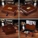 Arolly Premium Wooden Keepsakes Treasure Box with Lock & Key - Large Mahogany Wood Finish Memory Keepsakes - Mini Wooden Box With Lid - Decorative Storage Boxes Keepsakes, Jewelry, and Treasure
